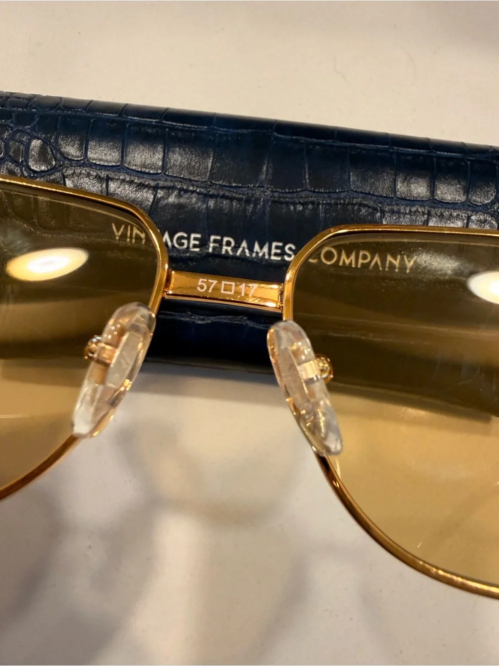 Vintage Frames Love Collection 24karat Gold Sunglasses.